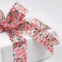 Christmas satin ribbon Merry Christmas 3,8 cm x 15 meters