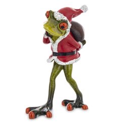 Soška Žaba s pytlem dárků