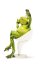 Frog statue with telephone