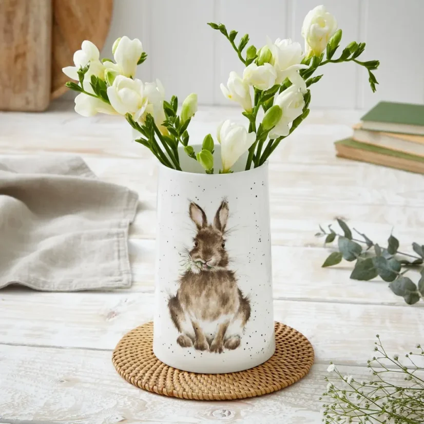 Porcelánová váza Králíček s kopretinami