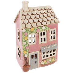 Ceramic candle holder House 24 cm