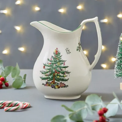 Veľký porcelánový džbán Retro vianočný stromček 1400 ml