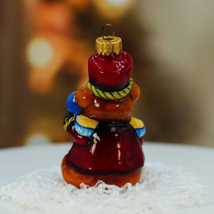 Collectible glass tree ornament Circus Bear