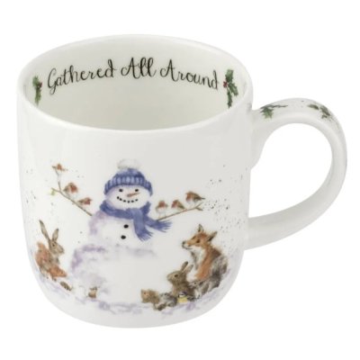 Porcelánový hrnček Snehuliak a lesné zvieratá 310 ml