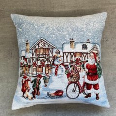 Tapestry Christmas pillowcase with motif Snow City 45x45 cm