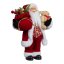 Vánoční dekorace Santa s medvídkem a pytlem 30 cm