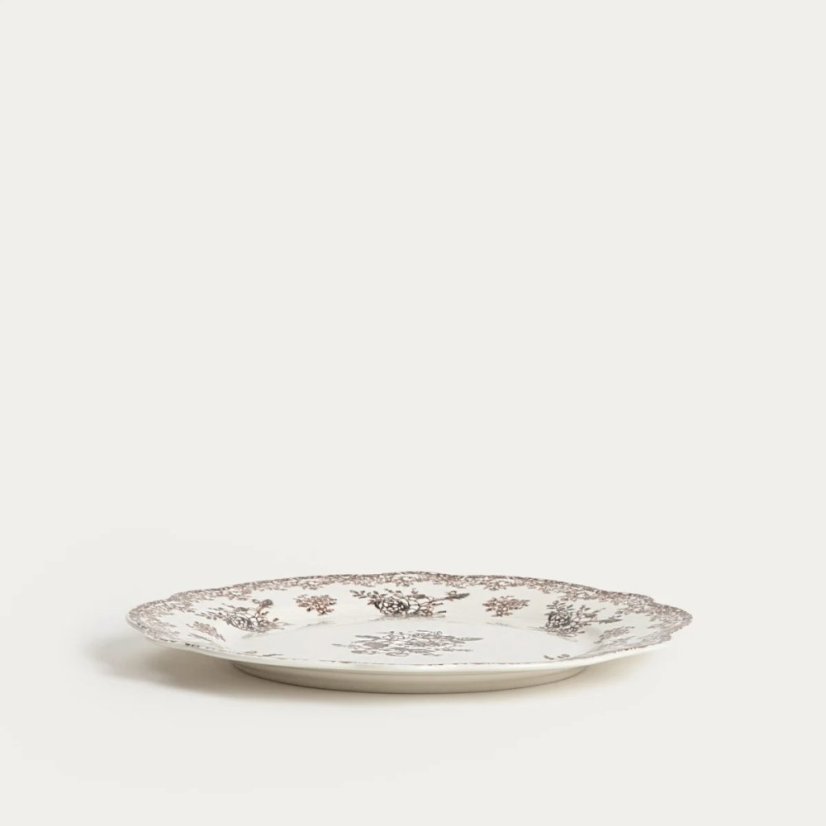 Porcelánová jídelní sada Hnědé květy – 12dílná, pro 4 osoby