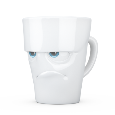 Mug with handle "Angry" coloured, 350 ml