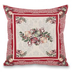 Tapestry Christmas pillowcase with Christmas decorations red 45x45 cm