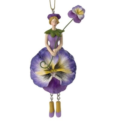 Dekorativní závěsná figurka Květinová dívka Violka