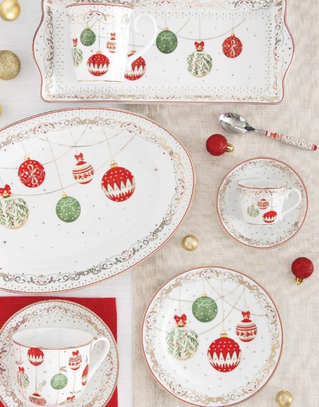 Porcelánová jídelní sada pro 4 osoby Ozdoby 8 ks