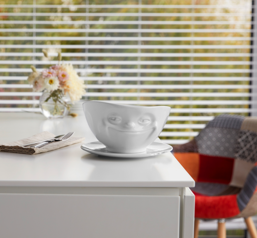 Bowl "Grinning" in white, 1000 ml