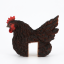Garden figurine: Hen on a fence, dark brown