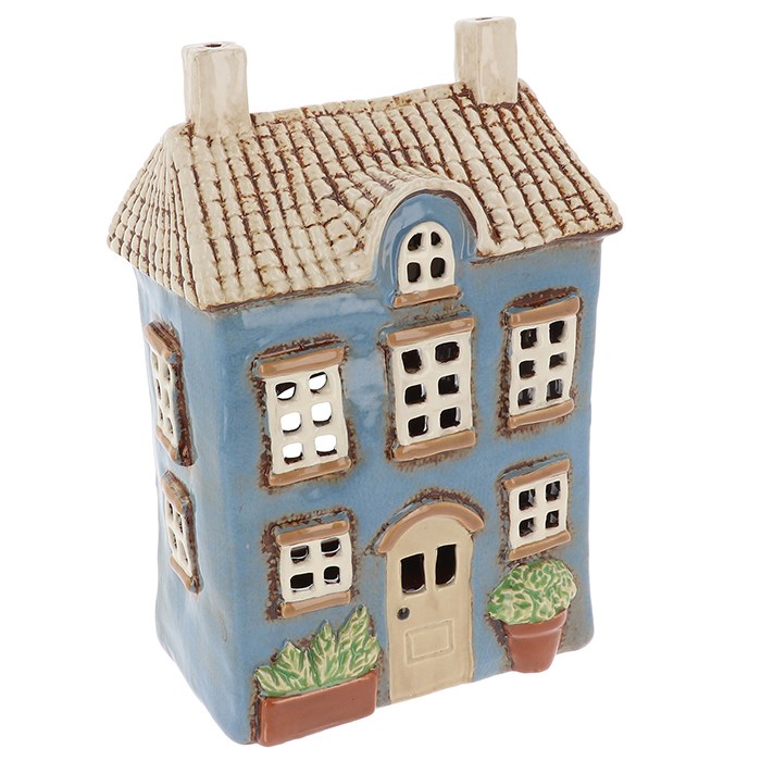 Keramik-Kerzenhalter Haus 23 cm