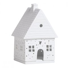 Porzellan-Kerzenhalter Haus 14 cm