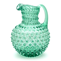 Ručne fúkaný sklenený džbán Tyrkysová 2 litre