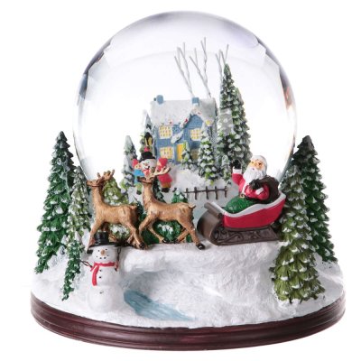 Schneeball mit Spieluhr Winterlandschaft 17 cm