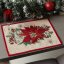 Tapestry Christmas tablecloth with Poinsettia motif 35x45 cm
