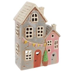 Keramický svietnik Domček 23 cm